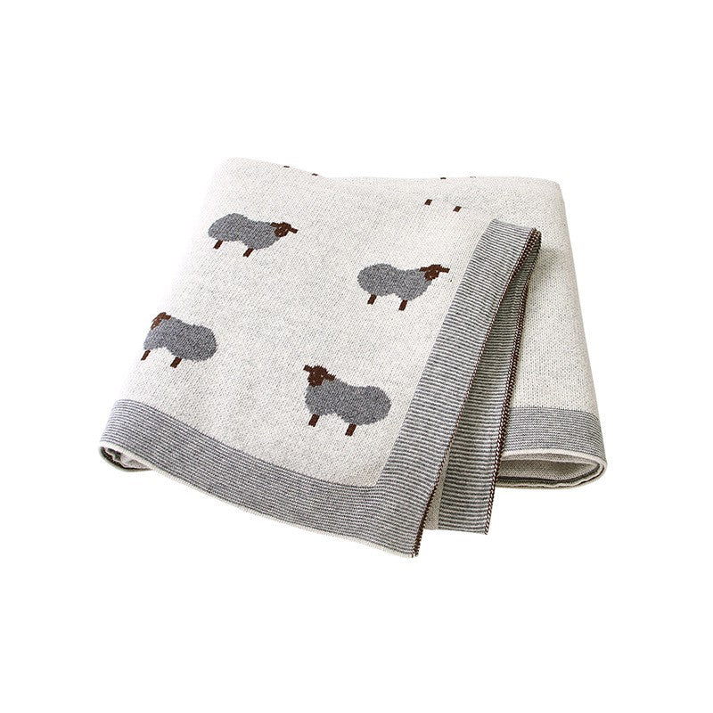 Couverture Bebe Tricot - Agneau