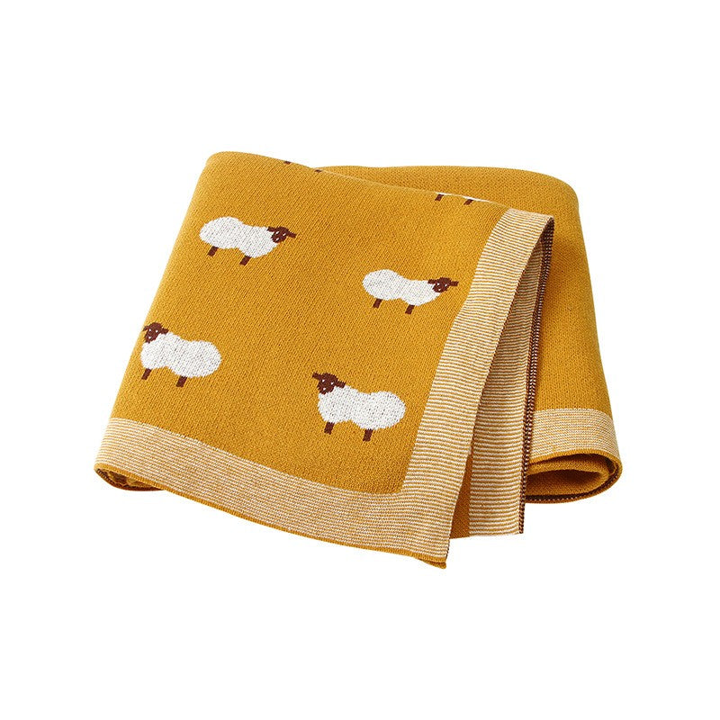 Couverture Bebe Tricot - Agneau