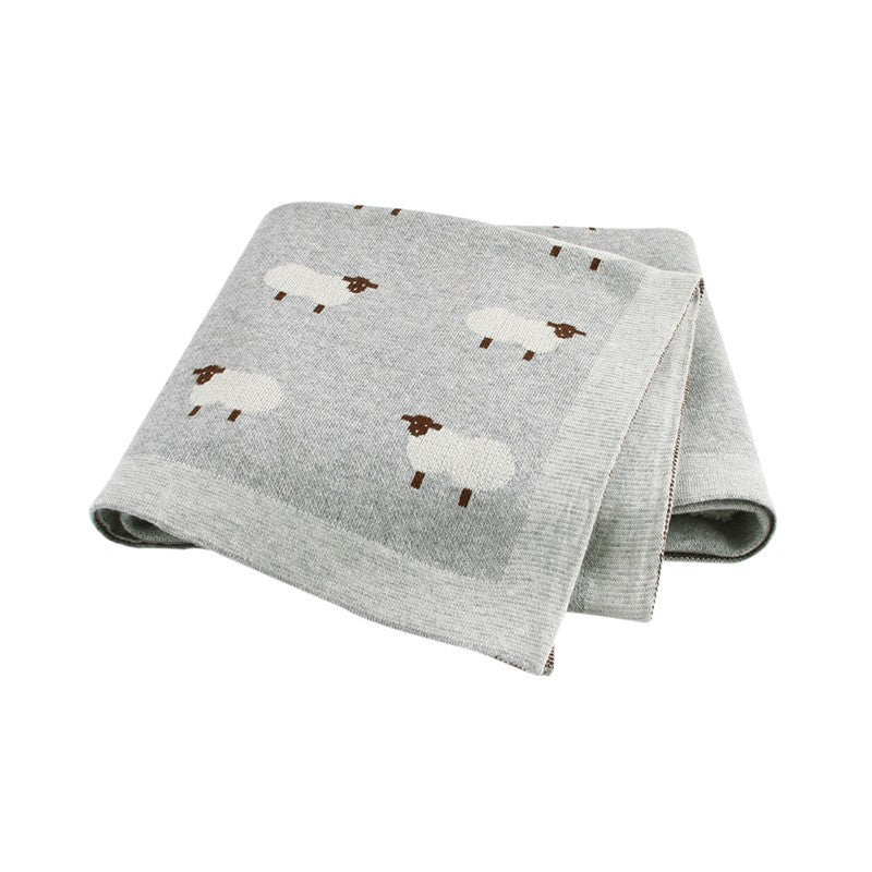 Couverture Bebe Tricot - Agneau