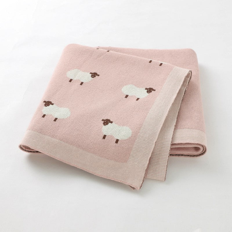 Couverture Bebe Tricot - Agneau