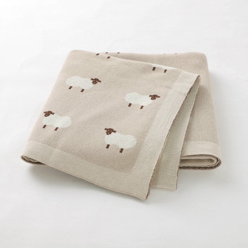 Couverture Bebe Tricot - Agneau