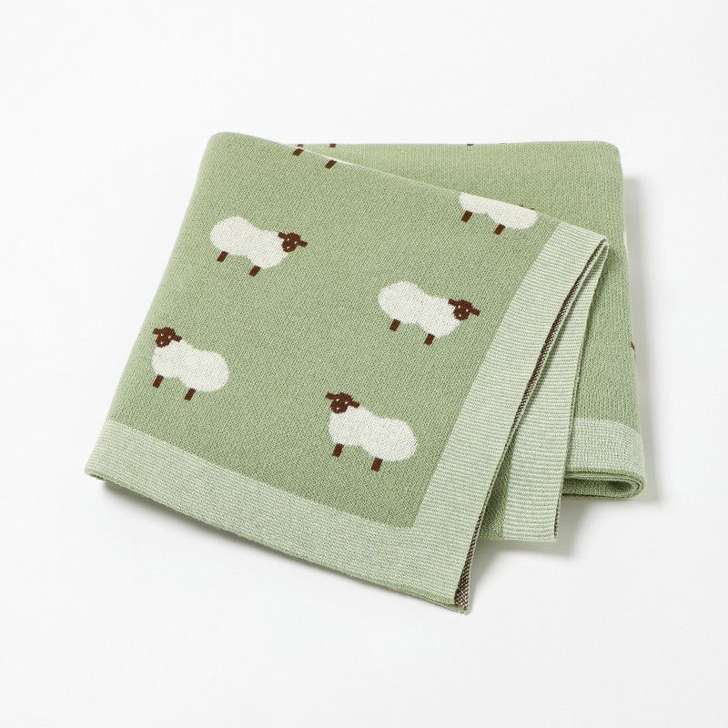 Couverture Bebe Tricot - Agneau