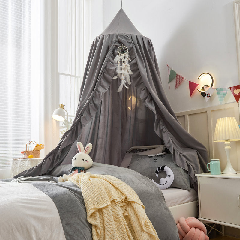 Ciel-de-Lit-Bebe-Volants-Gris