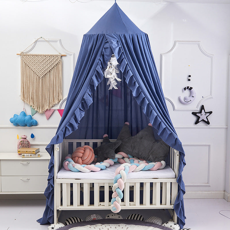 Ciel-de-Lit-Bebe-Volants- Bleu