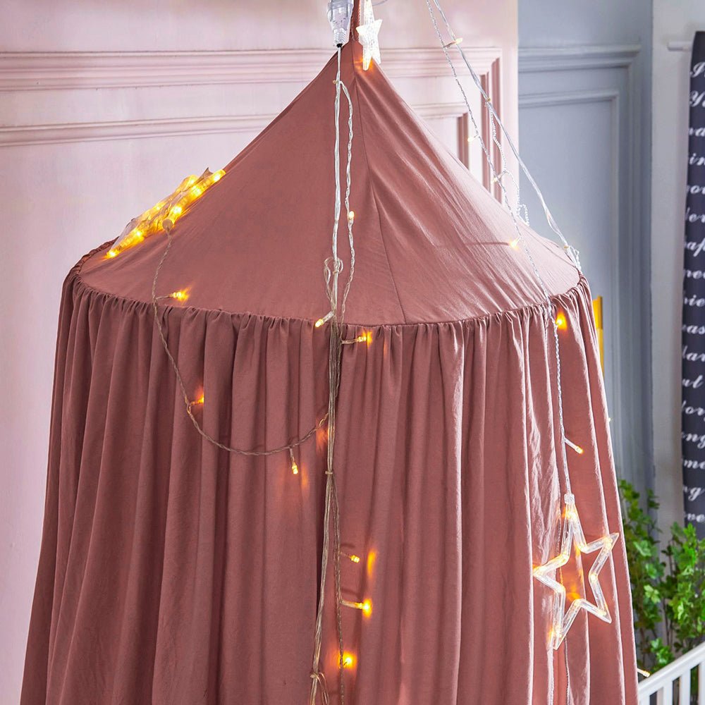 Ciel-de-Lit-bebe-Vieux-Rose-installation