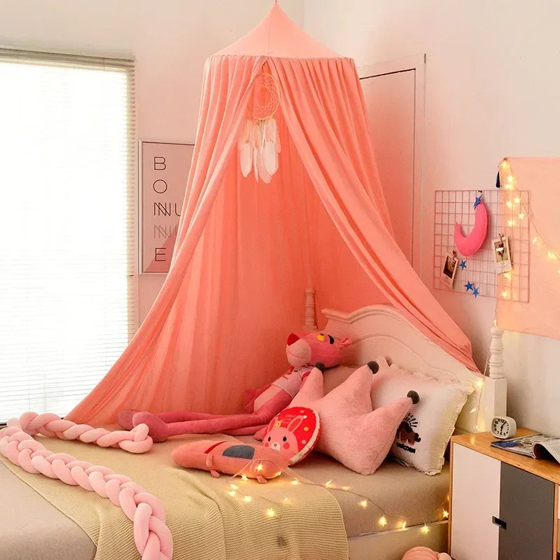 Ciel-de-lit-pour-Fille-Saumon-espace-magique