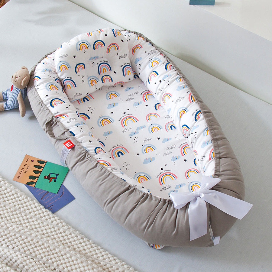 Reducteur-de-Lit-Beige-Arc-en-ciel-nuit-sereine