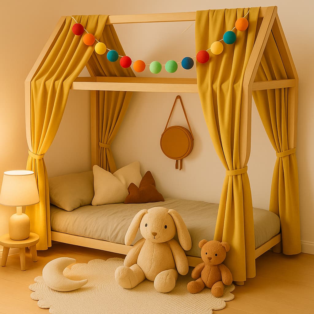 Toile-de-Lit-Cabane-Moutarde-chambre-enfant