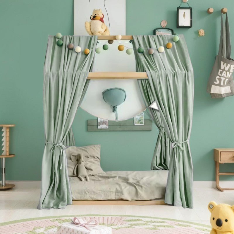 Toile-de-Lit-Cabane-Vert-Sauge-cocon