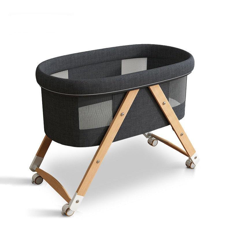 berceau-bebe-pliant-gris-fonce