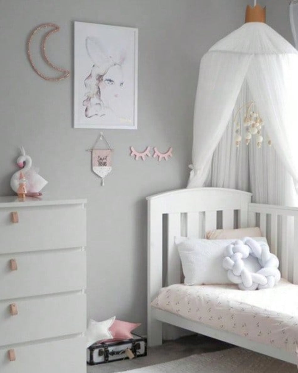 Moustiquaire Lit Bebe - avec Couronne