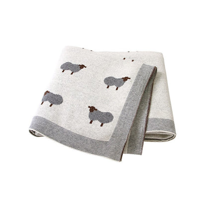 Couverture Bebe Tricot - Agneau