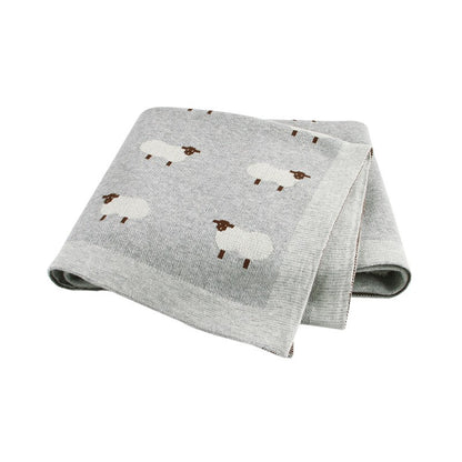 Couverture Bebe Tricot - Agneau
