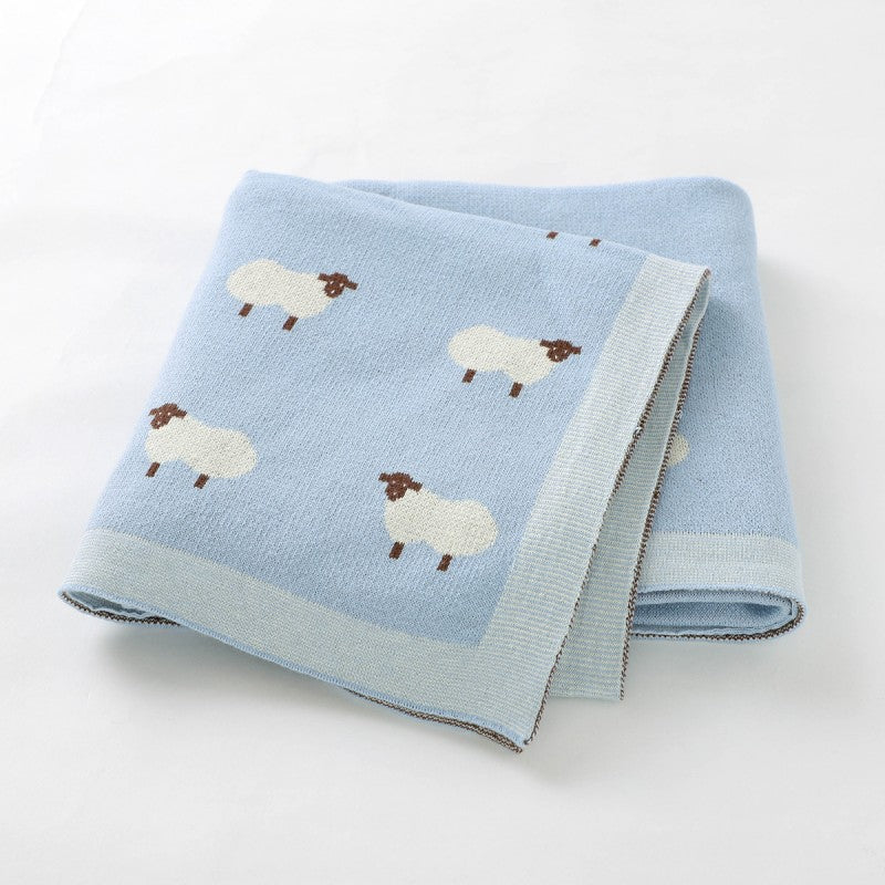 Couverture Bebe Tricot - Agneau