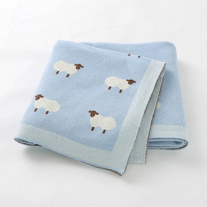 Couverture Bebe Tricot - Agneau