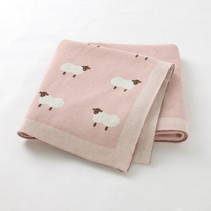 Couverture Bebe Tricot - Agneau