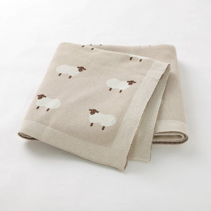 Couverture Bebe Tricot - Agneau