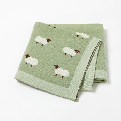 Couverture Bebe Tricot - Agneau