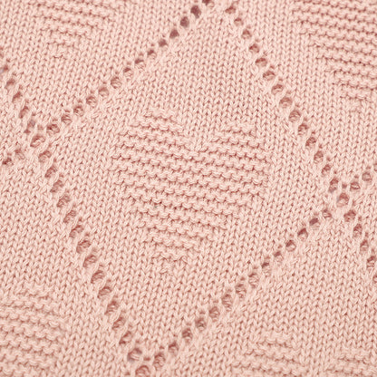 Couverture Bébé Tricot - Coeur d'Amour