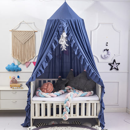 Ciel-de-Lit-Bebe-Volants- Bleu