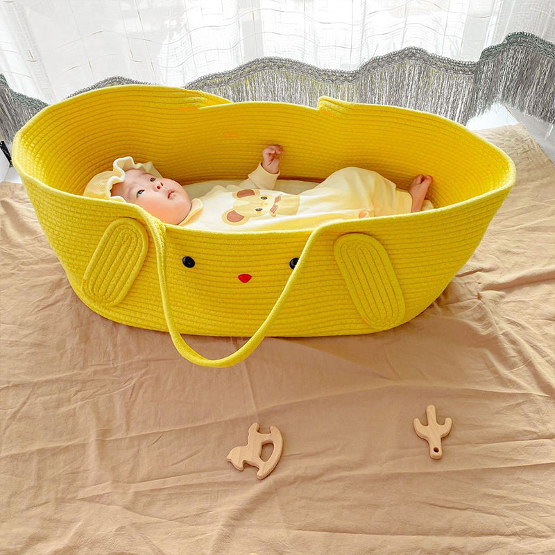 Couffin-Bebe-Poussin-Jaune