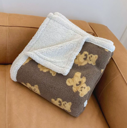 Couverture-bebe-Calinours-marron