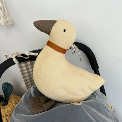 Doudou-Coussin-Animaux-canard-kaki