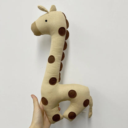 Doudou-Coussin-Animaux-girafe-brune