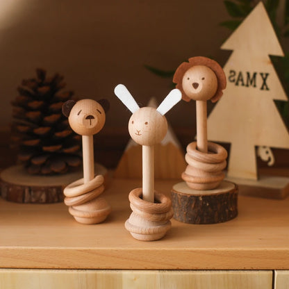 Hochet-bebe-Animaux-Bois-developpement-sensoriel