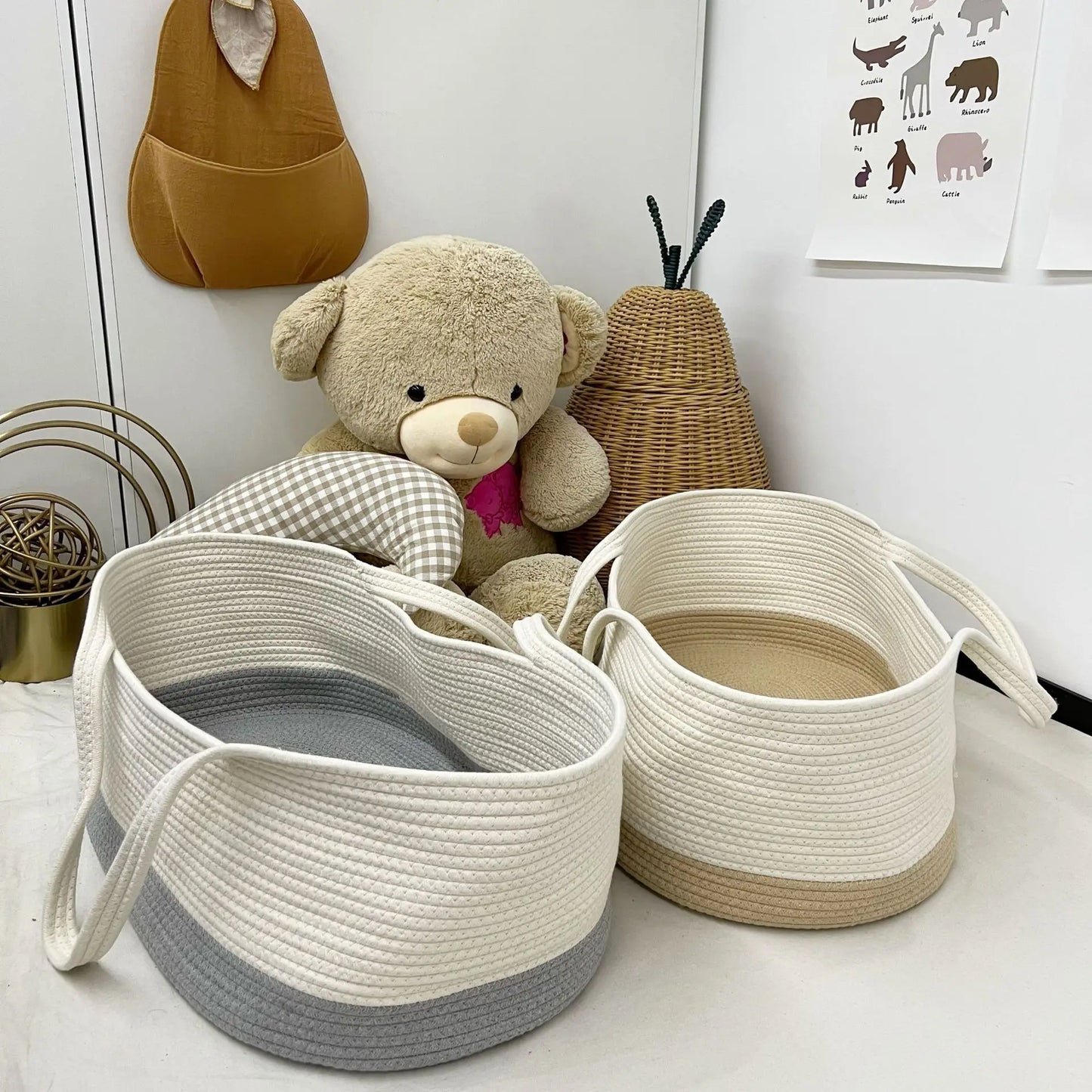 Couffin Bebe - Gris et Blanc