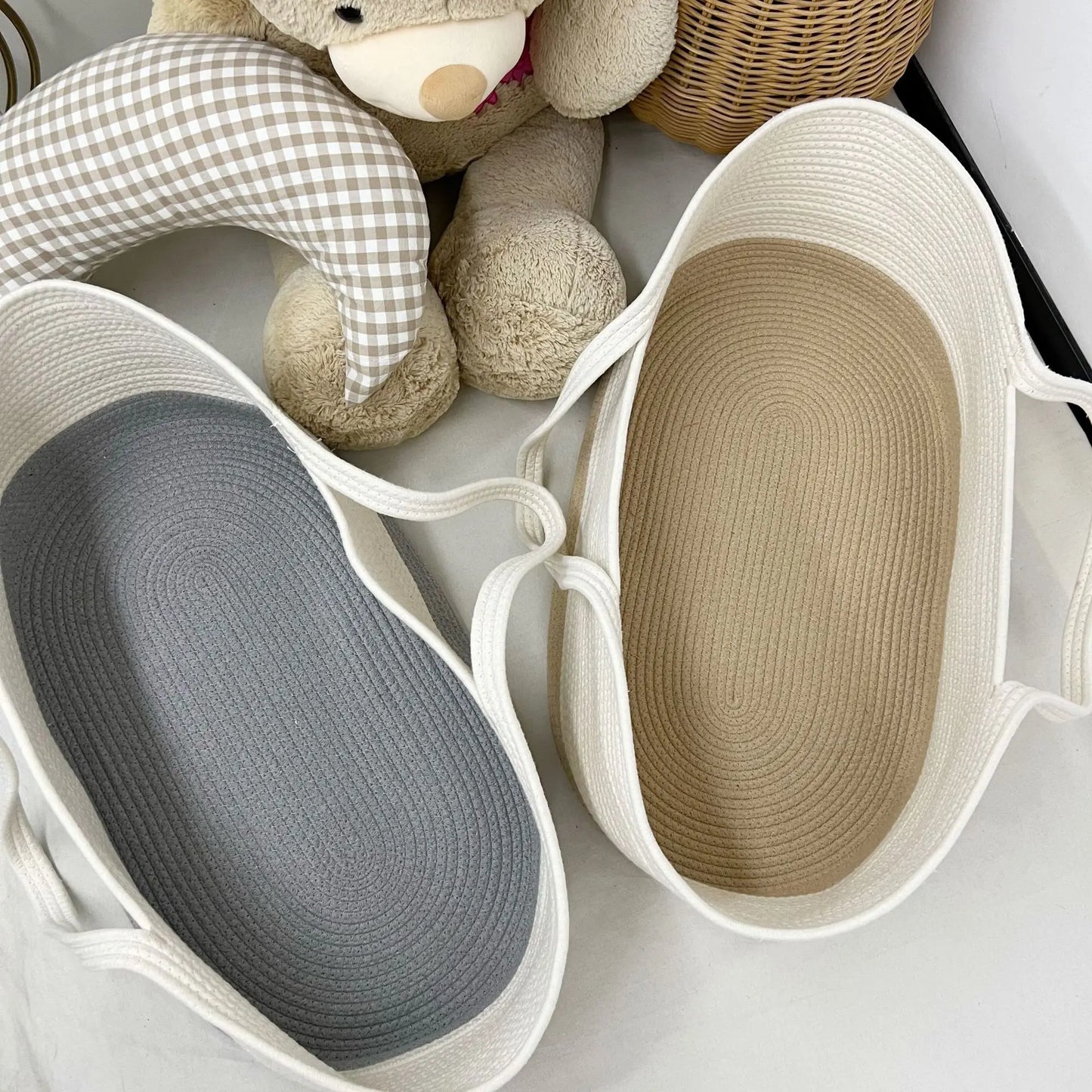 Couffin Bebe - Gris et Blanc