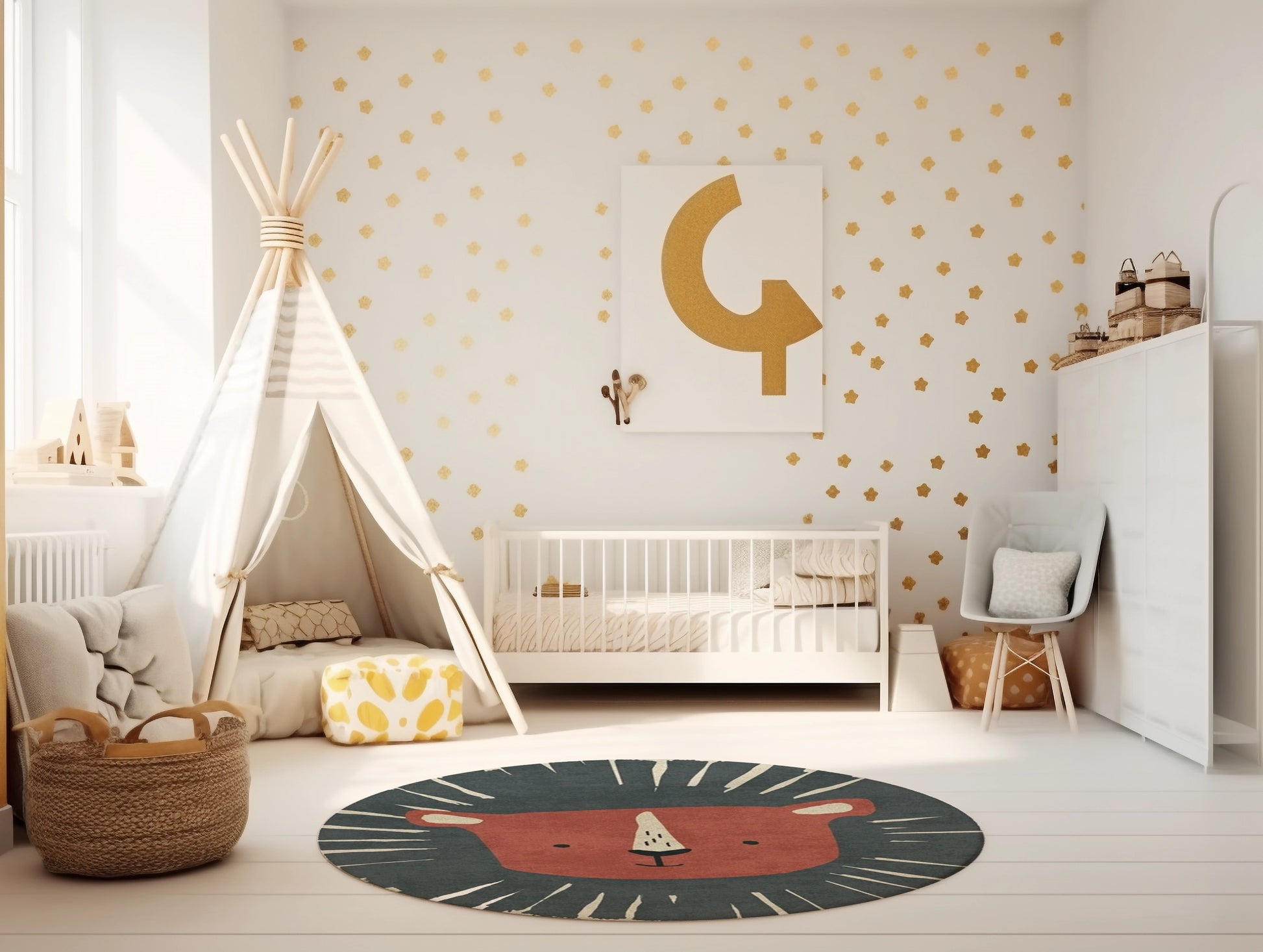 Tapis-pour-Chambre-Bebe-Ours-Brun