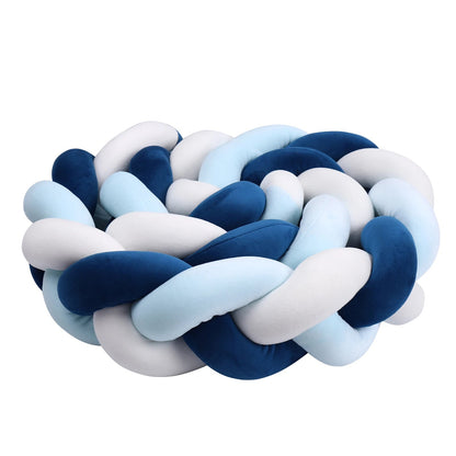 Tresse-de-Lit-Bebe-Bleu-Clair-Bleu-Fonce-Blanc-protection