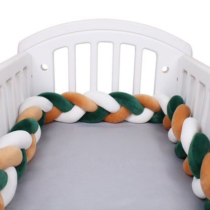 Tresse-de-lit-Vert-Marron-Blanc-protection