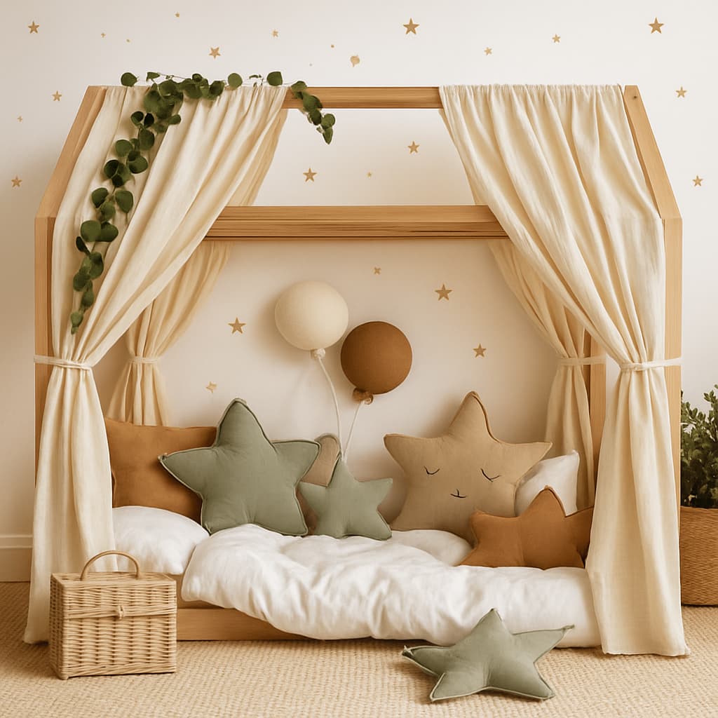 Voilage-Lit-Cabane-Blanc-Casse-chambre-bebe