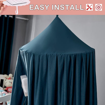 Voile-de-Lit-Bebe-Bleu-Canard-installation-facile