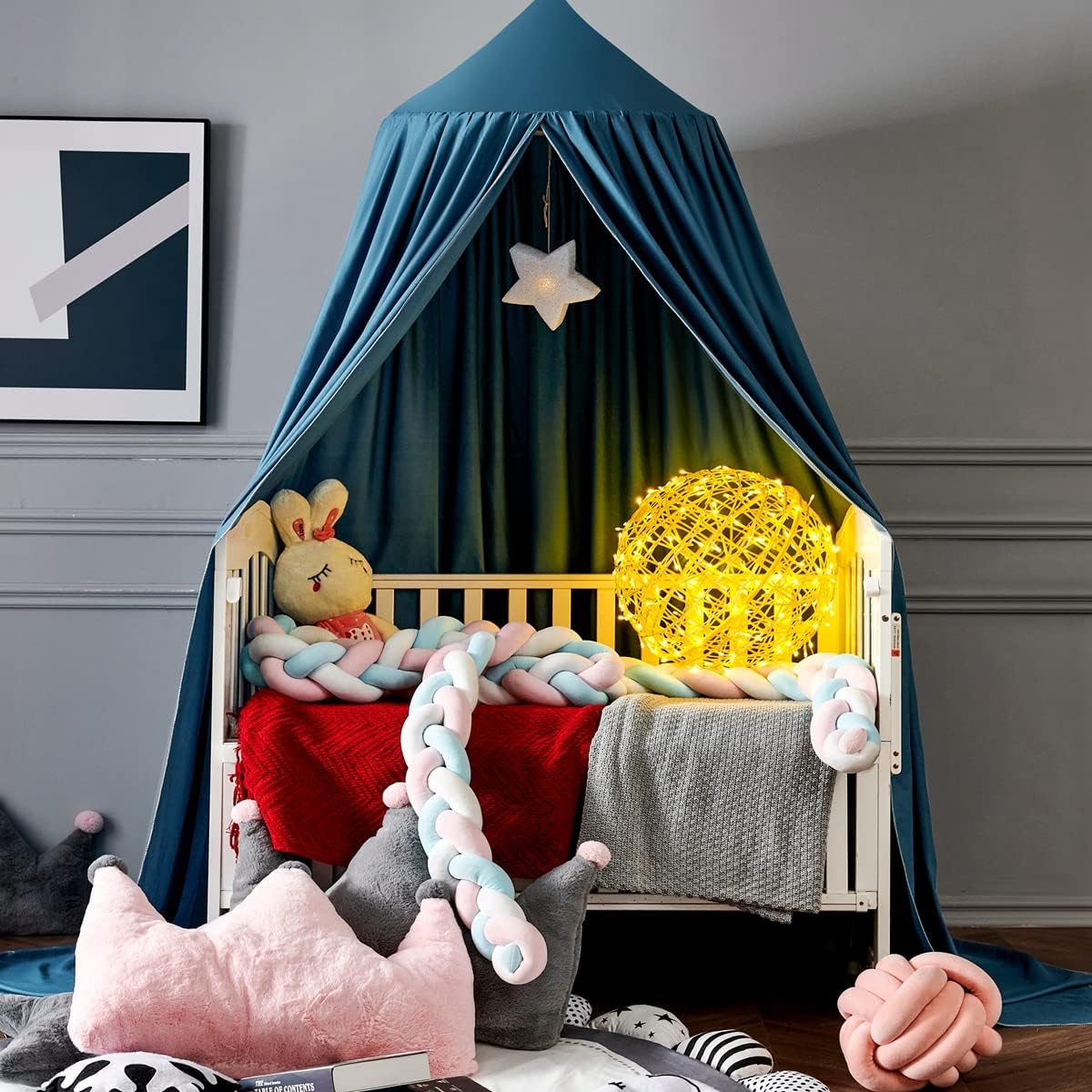 Voile-de-Lit-Bebe-Bleu-Canard-sommeil-serein