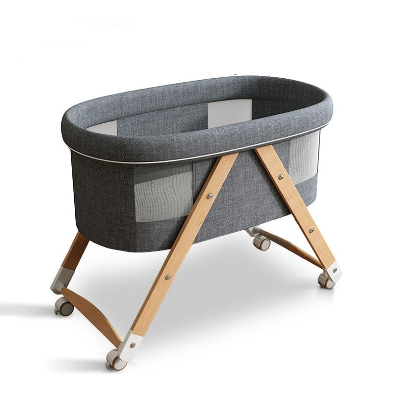 berceau-bebe-pliant-gris-clair