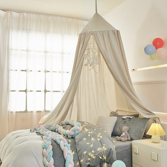 Ciel-de-Lit-bébé-Beige-protection-douce