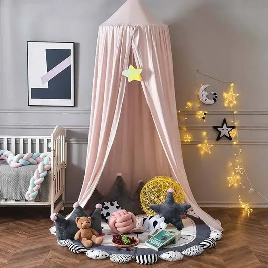 Ciel-de-lit-pour-Fille-Rose-Clair-princesse