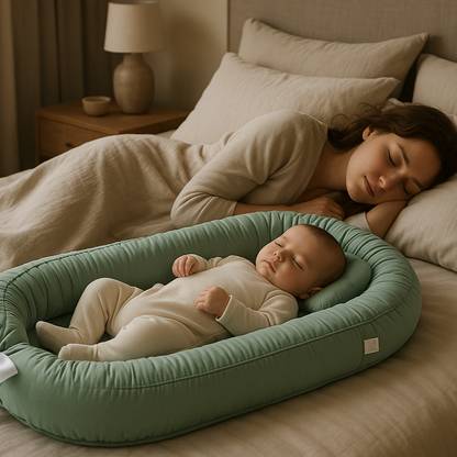 cocon-bebe-vert-sauge-reposant