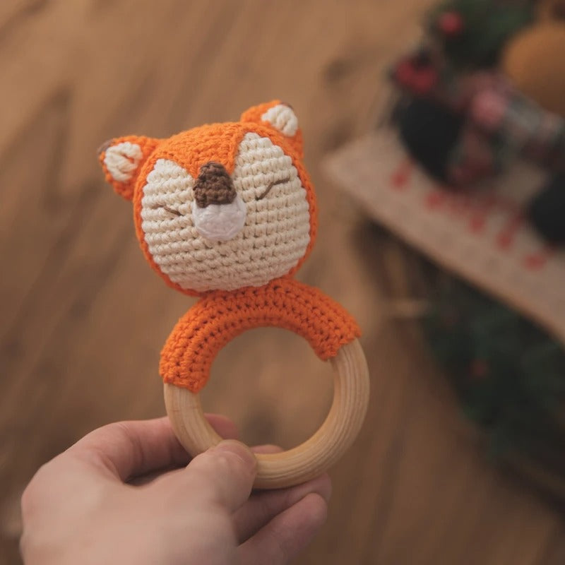 hochet-bebe-crochet-renard