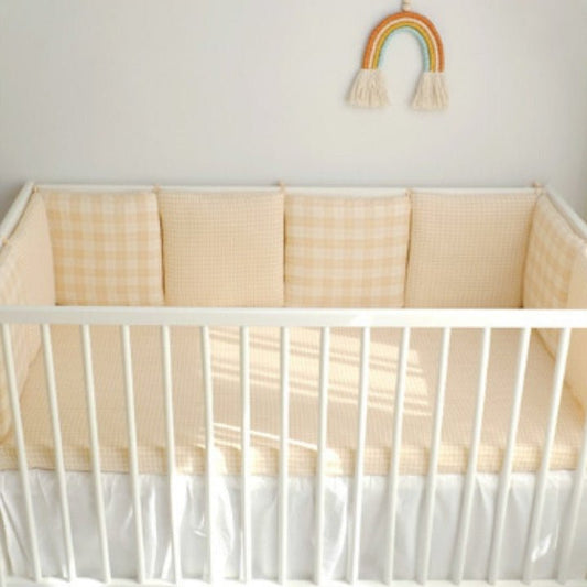 Tour-de-lit-Bebe-Vichy-Jaune-cocon